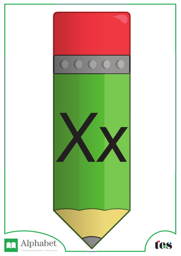 The Letter X - Pencil Theme | Teaching Resources