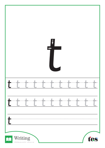 Letter Formation – The Letter T | Teaching Resources