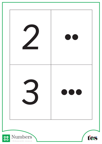 numbers and dots flash cards numbers 0 9 teaching resources