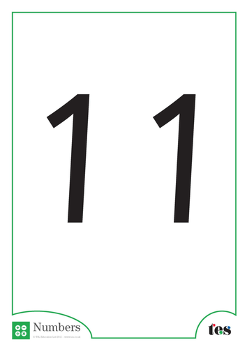 number 11 clipart black and white
