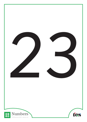 a4-flash-cards-numbers-21-25-teaching-resources