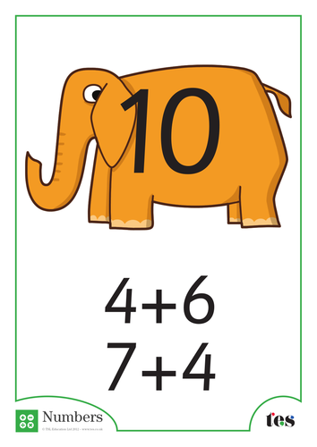 Additions Sheets (total 10) Elephant Theme | Teaching Resources