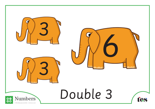 Doubles - Elephants Theme (Double 3) | Teaching Resources