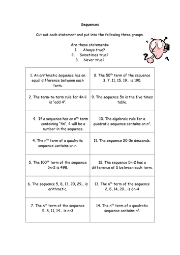 Sequences - Always, Sometimes, Never.doc
