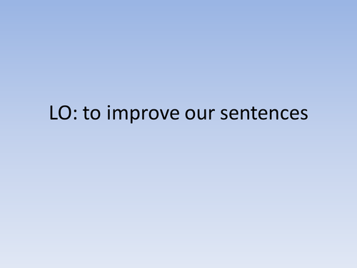 improving-sentences-teaching-resources