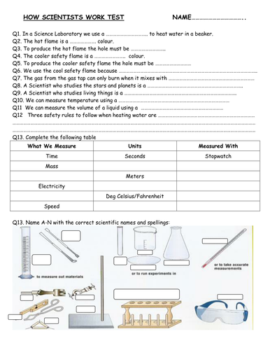 various activities yrs 78 how science works teaching resources