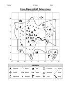 4 and 6 Grid Reference Exercises by liewksjudy - UK Teaching Resources