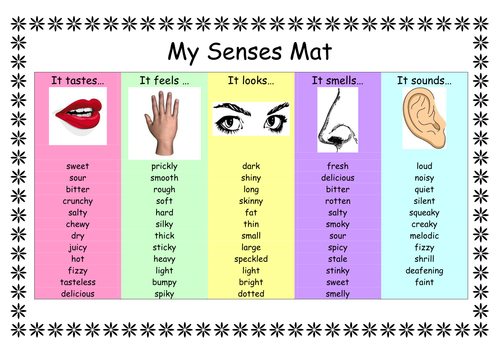 Senses Adjectives To Describe By JennyHelmer Teaching Resources TES