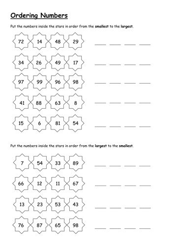 Ordering Numbers 1 - 100 by kyleli - Teaching Resources - TES