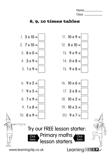Lesson starter worksheets | Teaching Resources