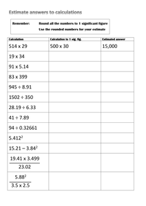 rounding dec places sig figs and estimation by