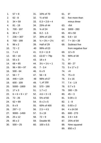 Number Worksheets Written Methods Ks3 And Ks4 Ks3 Maths Year 8 Maths Worksheets Year 8 Maths 1748