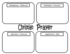 Christian Prayer worksheet.doc | Teaching Resources