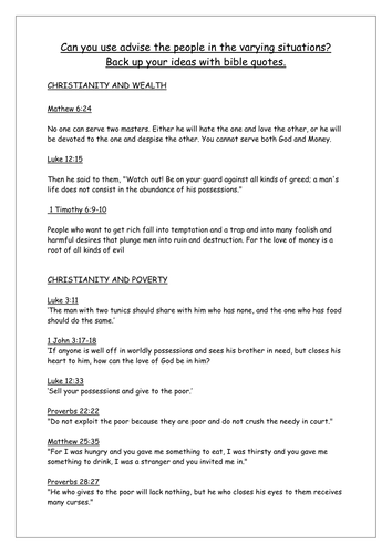Poverty and wealth case worksheet 2010.doc | Teaching Resources