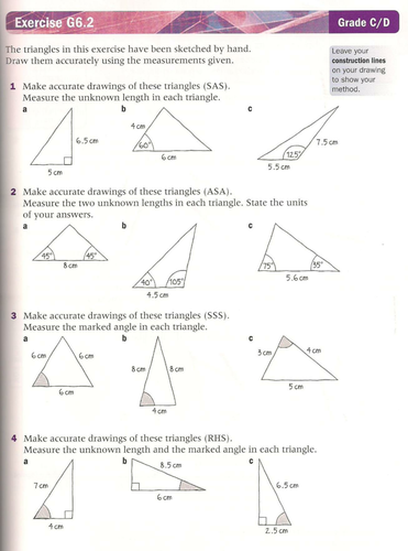 grade 4 math tessellation worksheets Resources Triangles Tes Constructing