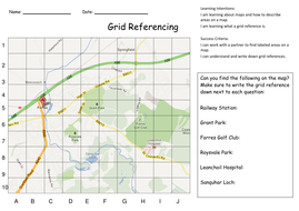 grid referencing and map skills activities teaching