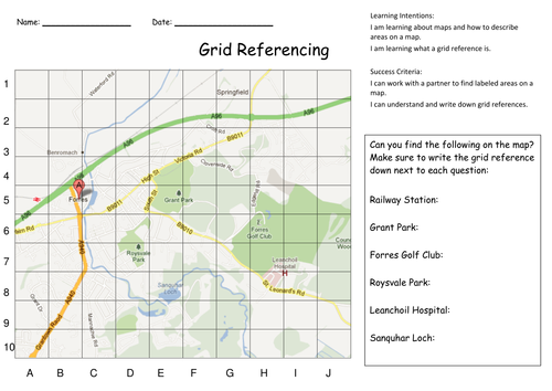 Grid Referencing and Map Skills Activities | Teaching Resources