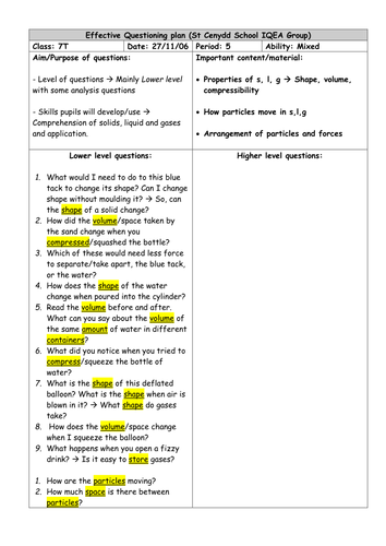 Solids, liquids and gases (Outstanding Lesson) | Teaching Resources