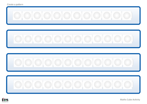 Continue the Maths Cube Patterns: 2 Colour | Teaching Resources