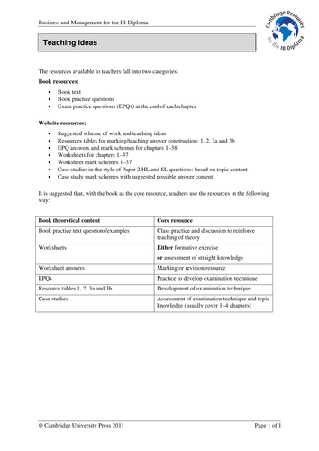 business plan of cambridge