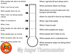 Anger Thermometer | Teaching Resources