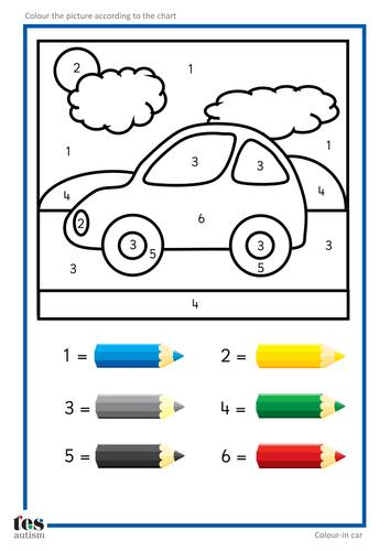 colour by numbers teaching resources