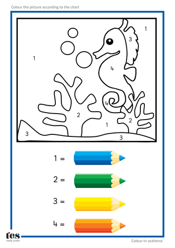 colour by numbers teaching resources