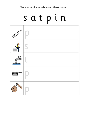 phase 2 set 12 phonics spelling sheets teaching resources
