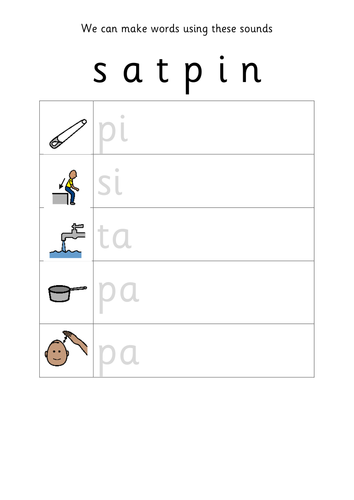 phase 2 set 12 phonics spelling sheets teaching resources