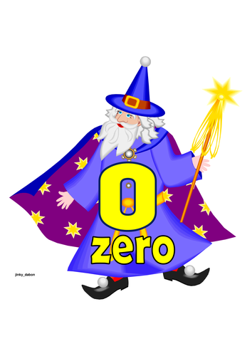Halloween Wizard Themed Numbers 0-20 with Words