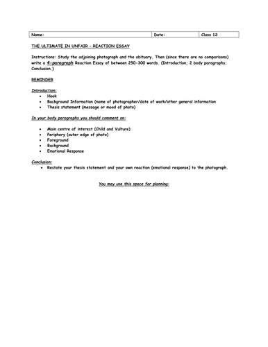 Reading Comprehension + Essay | Teaching Resources