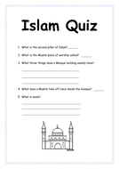 islam resources quizes worksheets template teaching resources