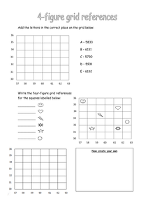 figure  Teaching grid  UK  88collinsl  references geography by references worksheet grid TES Resources