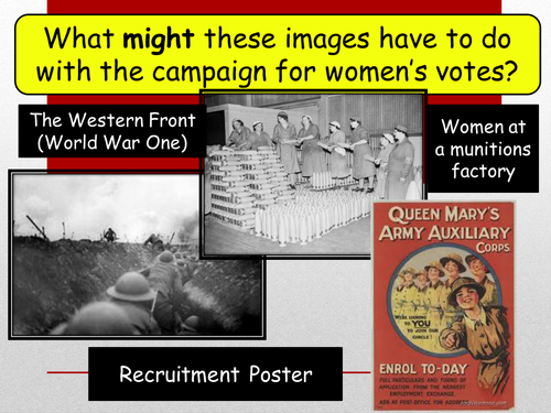 The Impact of WW1 on the Suffragettes | Teaching Resources