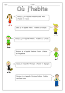 Où habites-tu? Revision work | Teaching Resources