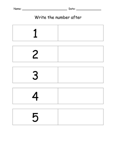 Number Worksheets | Teaching Resources