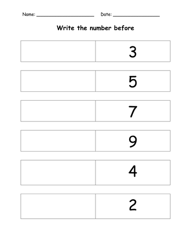 Number Worksheets | Teaching Resources