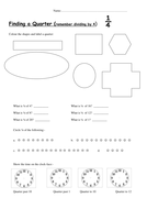 half quarter three quarters worksheets by nicolamiddleton teaching