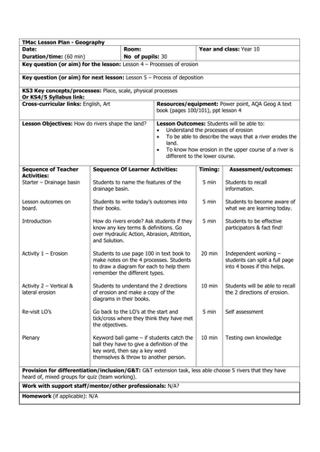 Aqa Lesson 4 - Processes Of Erosion 