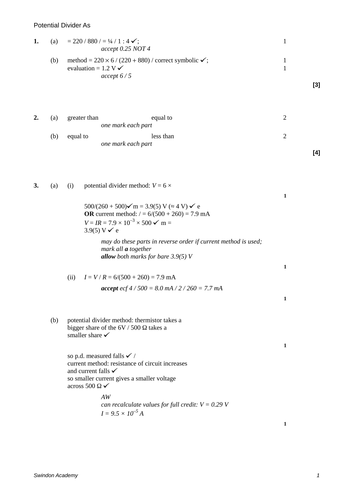 OCR Advancing Physics Physics in Action Answers | Teaching Resources