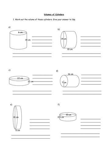 Printables Volume Of Cylinders Worksheet finding the volume of prisms and cylinders by charlenewilliams teaching resources tes