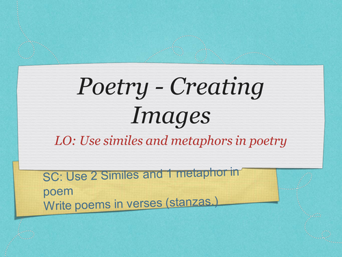 Poems that create images - Similes & Metaphors - Year 4 to 6 - October ...