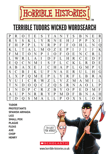 the tudors word search teaching resources