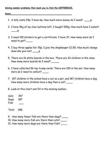 2 step word problem worksheets | Teaching Resources