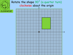 Rotating a shape around a point. Whole lesson +AFL | Teaching Resources