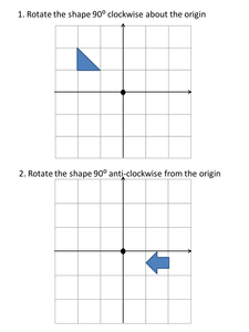 Rotating a shape around a point. Whole lesson +AFL - Resources - TES