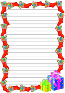 Christmas Themed Lined Paper and Pageborders | Teaching Resources