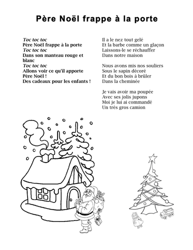 Pere Noel Frappe A La Porte Teaching Resources