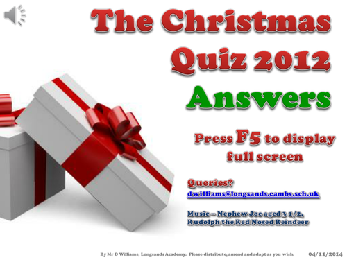 The Christmas Logo Quiz 2012 | Teaching Resources