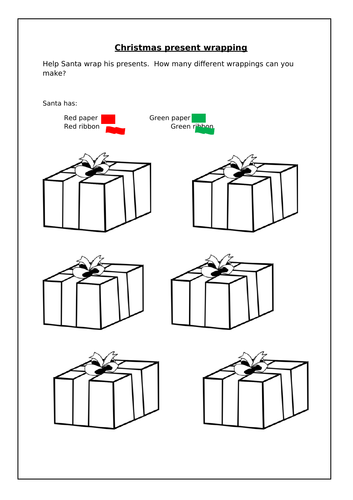 Christmas present wrapping maths investigation